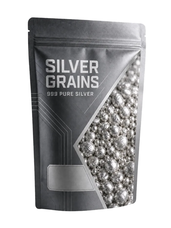 DPPL silver grains 999 fine silver, 1 kg pack